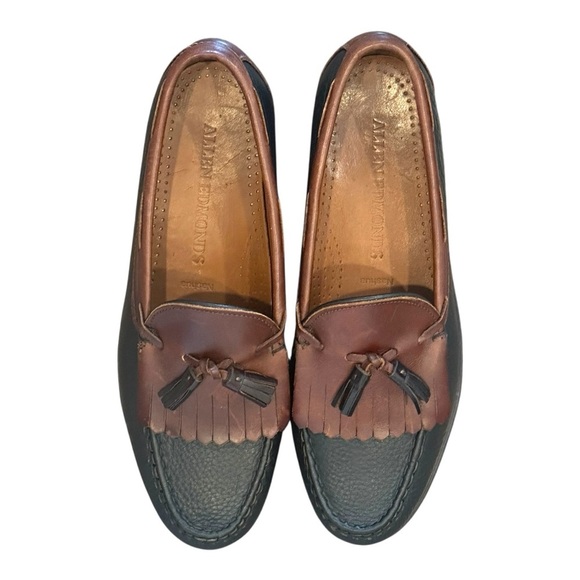 Allen Edmonds Nashua Leather Tassel Loafer 42250 in Black/Brown Men’s 11 D (Med) - Picture 5 of 8